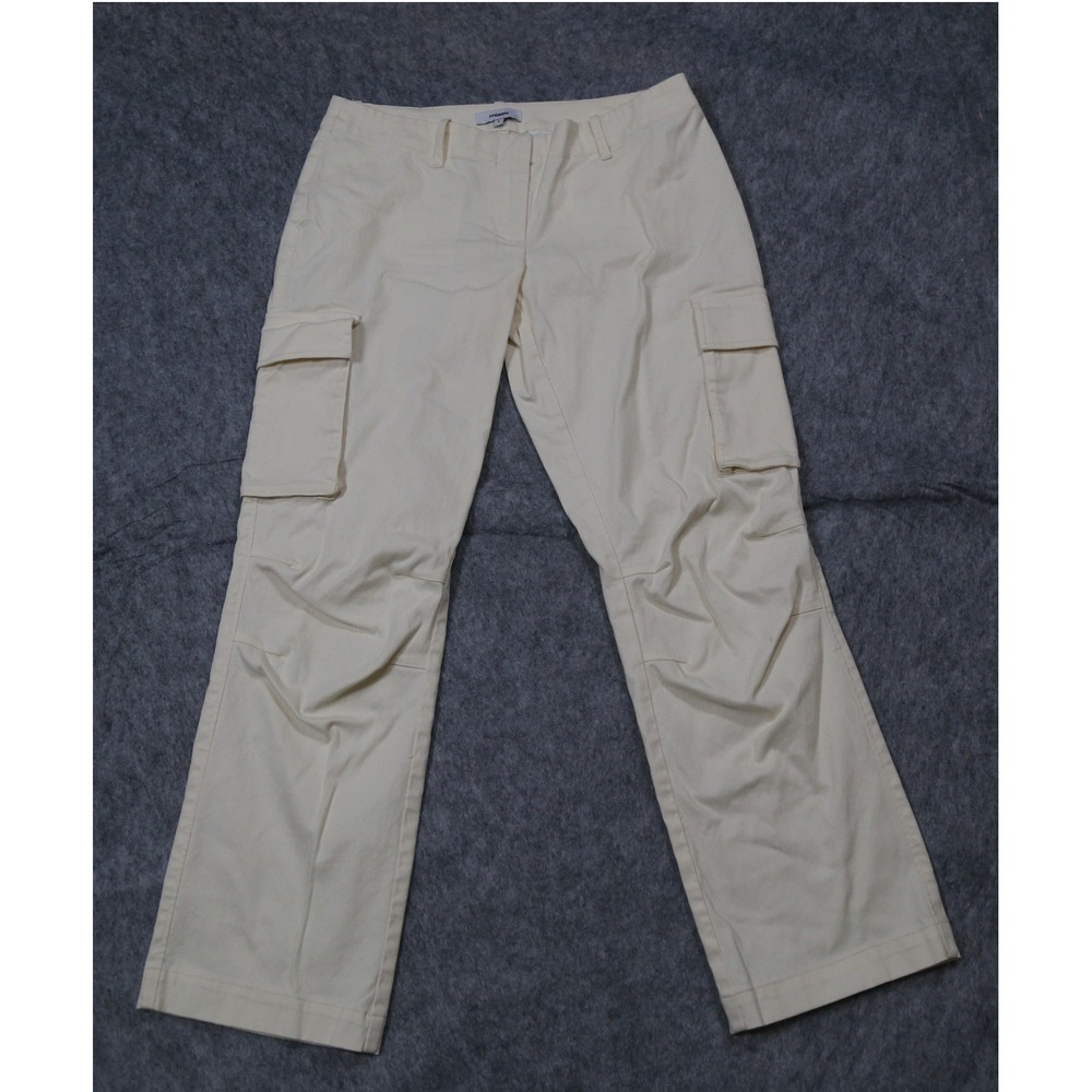 Miaou Pants Women Small Cream Raven Cargo Low Rise Straight Leg Twill